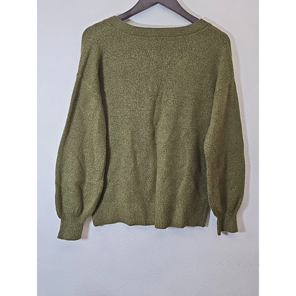 Ann Taylor LOFT Pullover Sweater Knit‎ S Green Long Sleeves Warm Soft